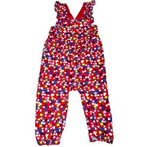 Hanna Anderson floral romper overalls size 2T
